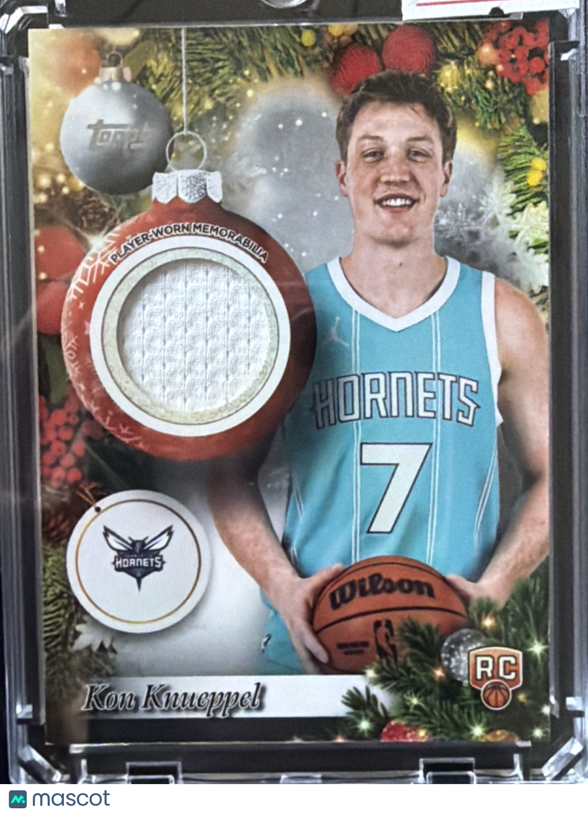 2025 Topps Holiday Mega Kon Knueppel #PR-KK Player-Worn Memorabilia RC