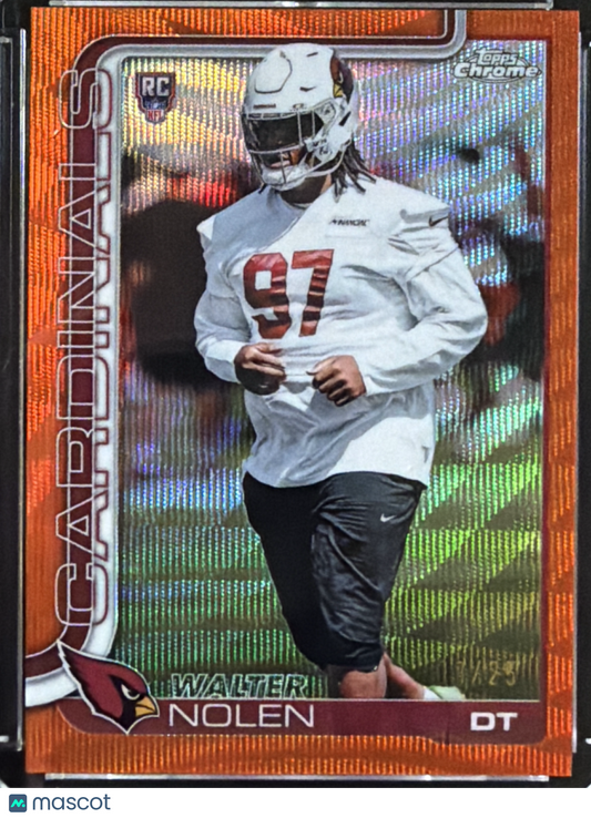 2025 Topps Chrome Walter Nolen #365 Orange Wave Refractor RC