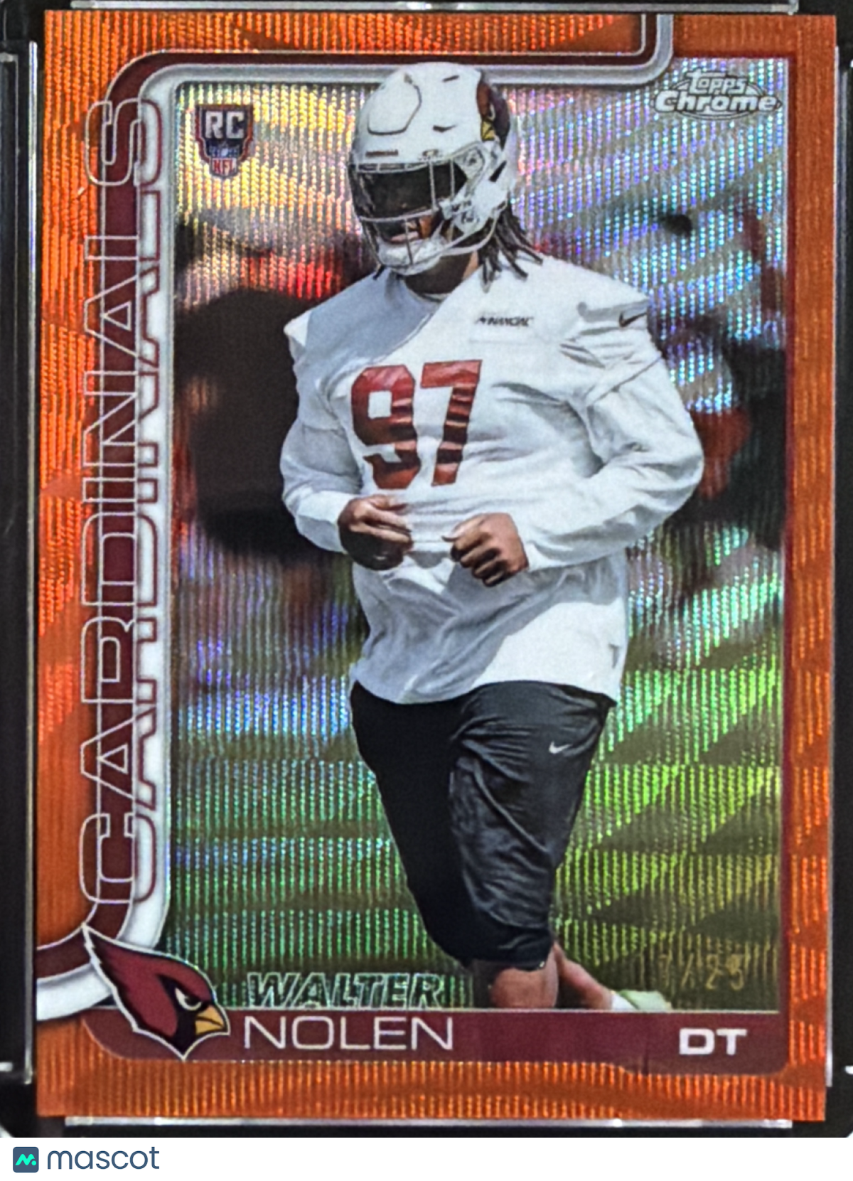 2025 Topps Chrome Walter Nolen #365 Orange Wave Refractor RC