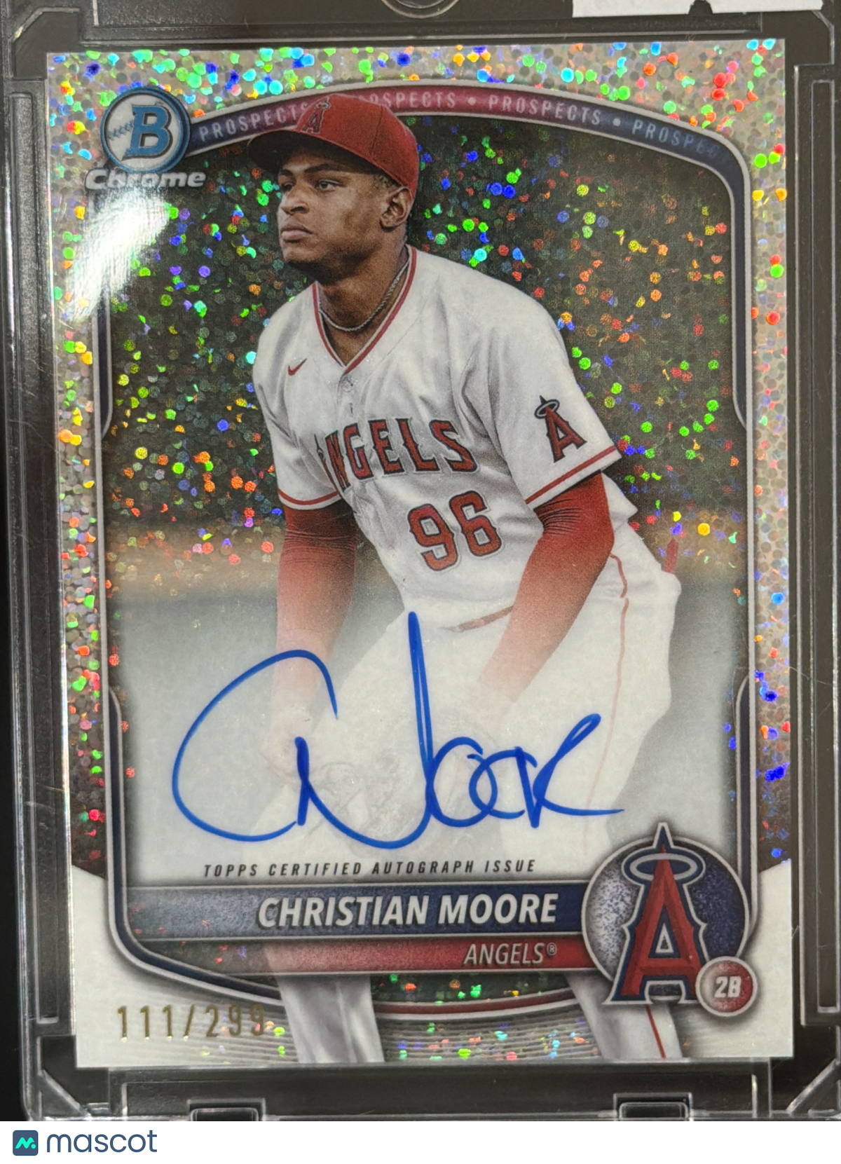 2024 Bowman Chrome Christian Moore #CPA-CMO Speckle Refractor /299