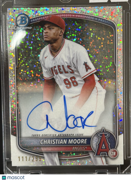 2024 Bowman Chrome Christian Moore #CPA-CMO Speckle Refractor /299