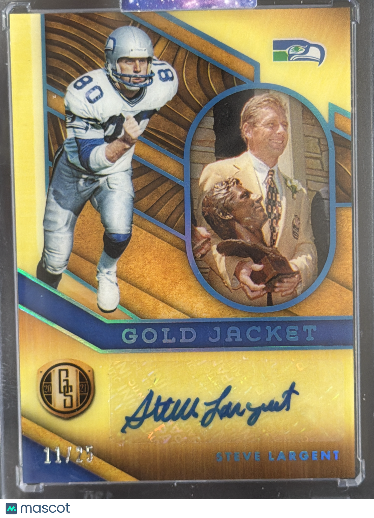 2021 Panini Gold Standard Gold Jacket Signatures Steve Largent #GJ-SL /25