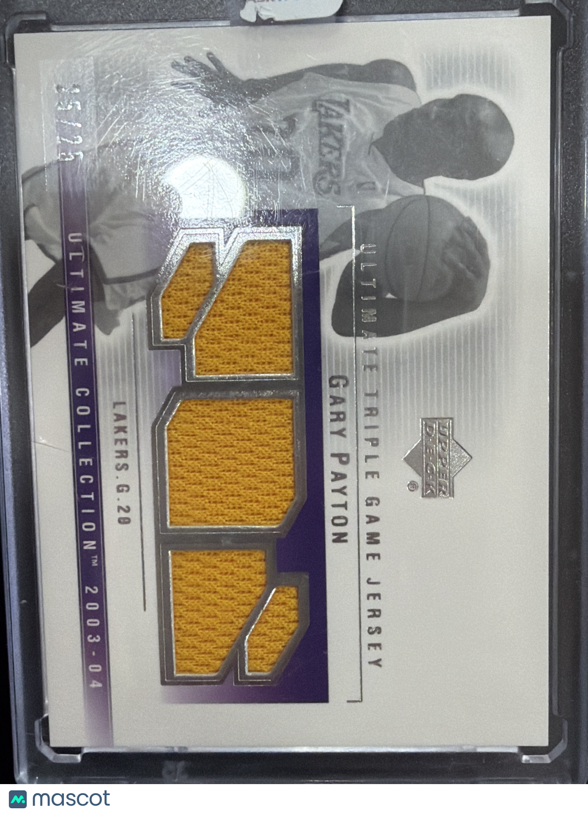 2004 Upper Deck Ultimate Collection Gary Payton #GP-3J /25 Triple Game Jersey