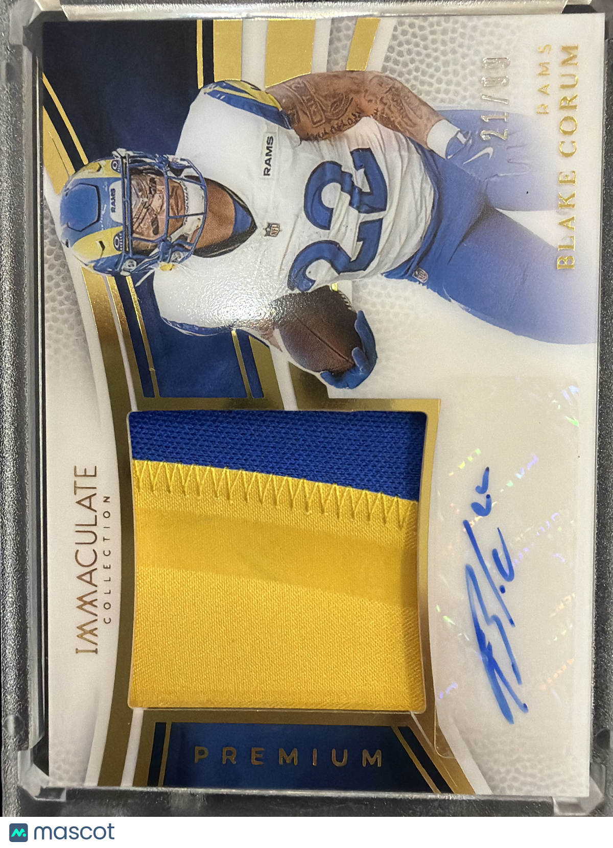 2025 Panini Immaculate Premium Blake Corum #PPA-BCM /99 Patch Memorabilia