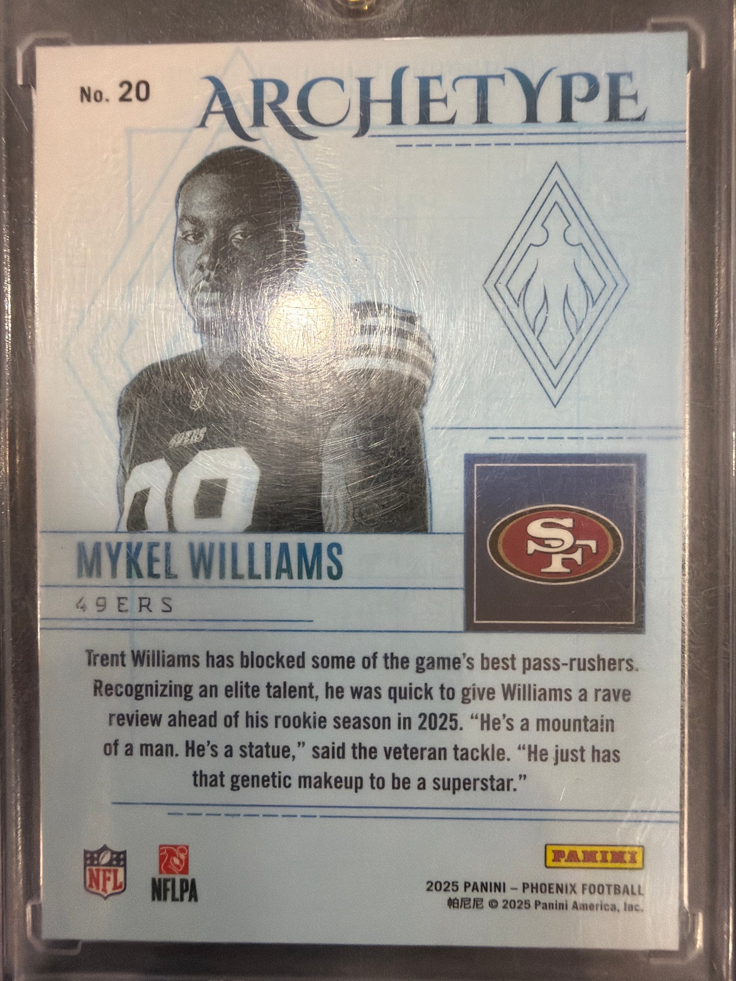 2025 Panini Phoenix Archetype Mykel Williams #20 RC