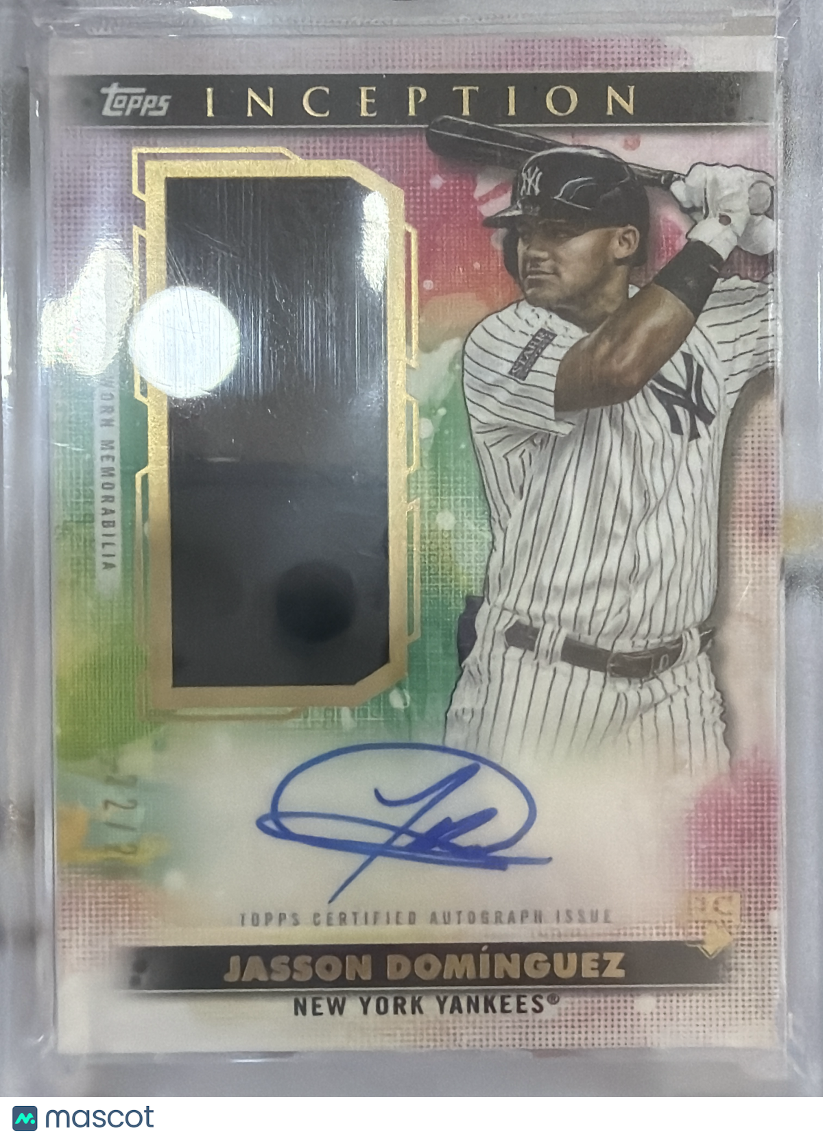 2024 Topps Inception Jasson Domínguez #AGSR-JD Game-Used Fielding Glove Relic