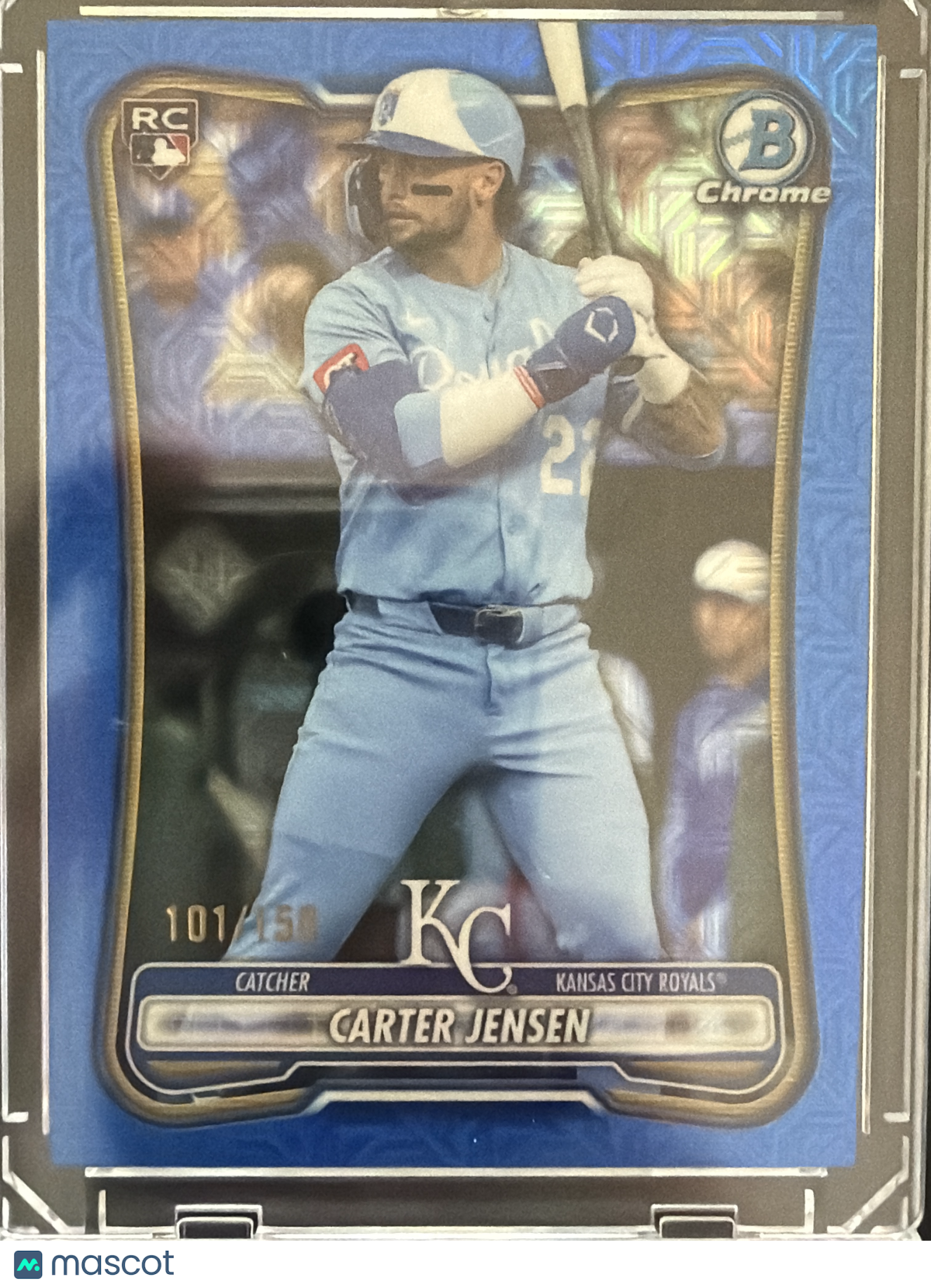 2023 Bowman Chrome Carter Jensen #66 Blue Mojo Refractor /150 RC