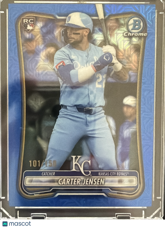 2023 Bowman Chrome Carter Jensen #66 Blue Mojo Refractor /150 RC