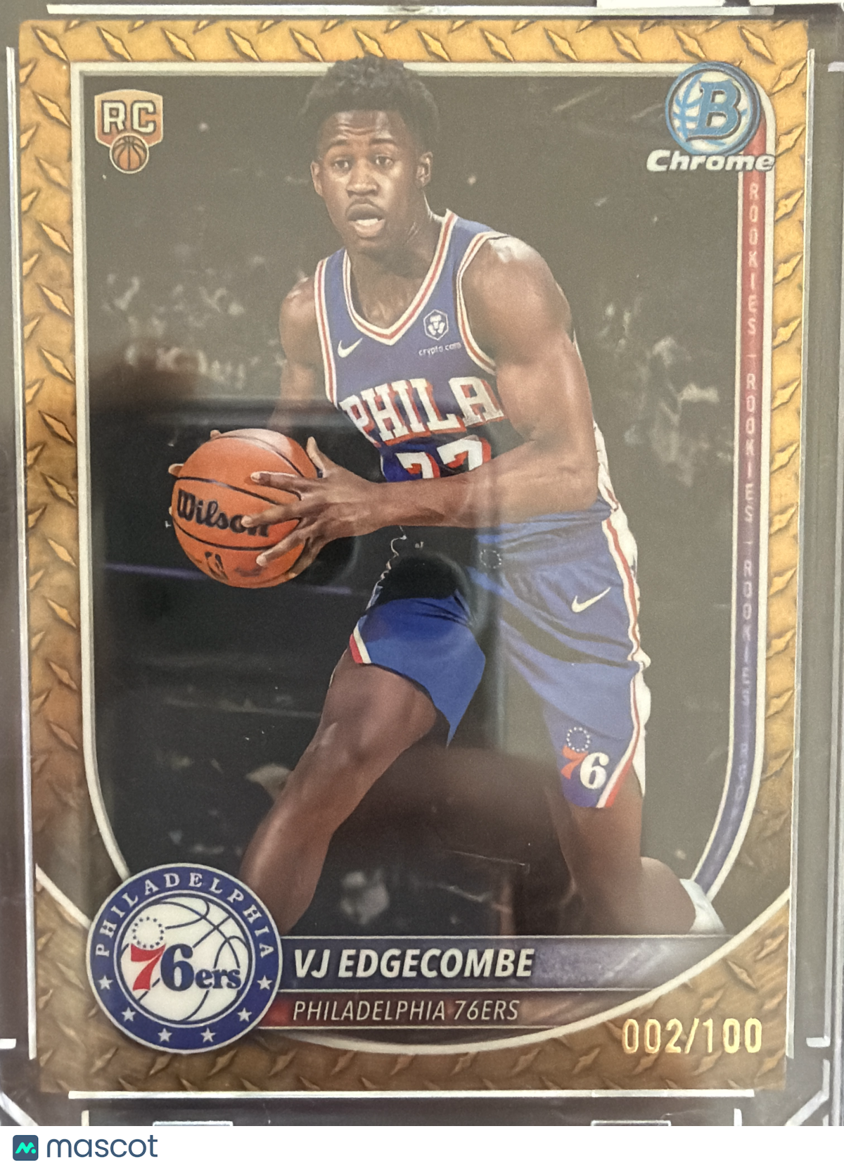 2025 Bowman Chrome VJ Edgecombe #BCV-3 Gold Diamond Refractor /100 RC