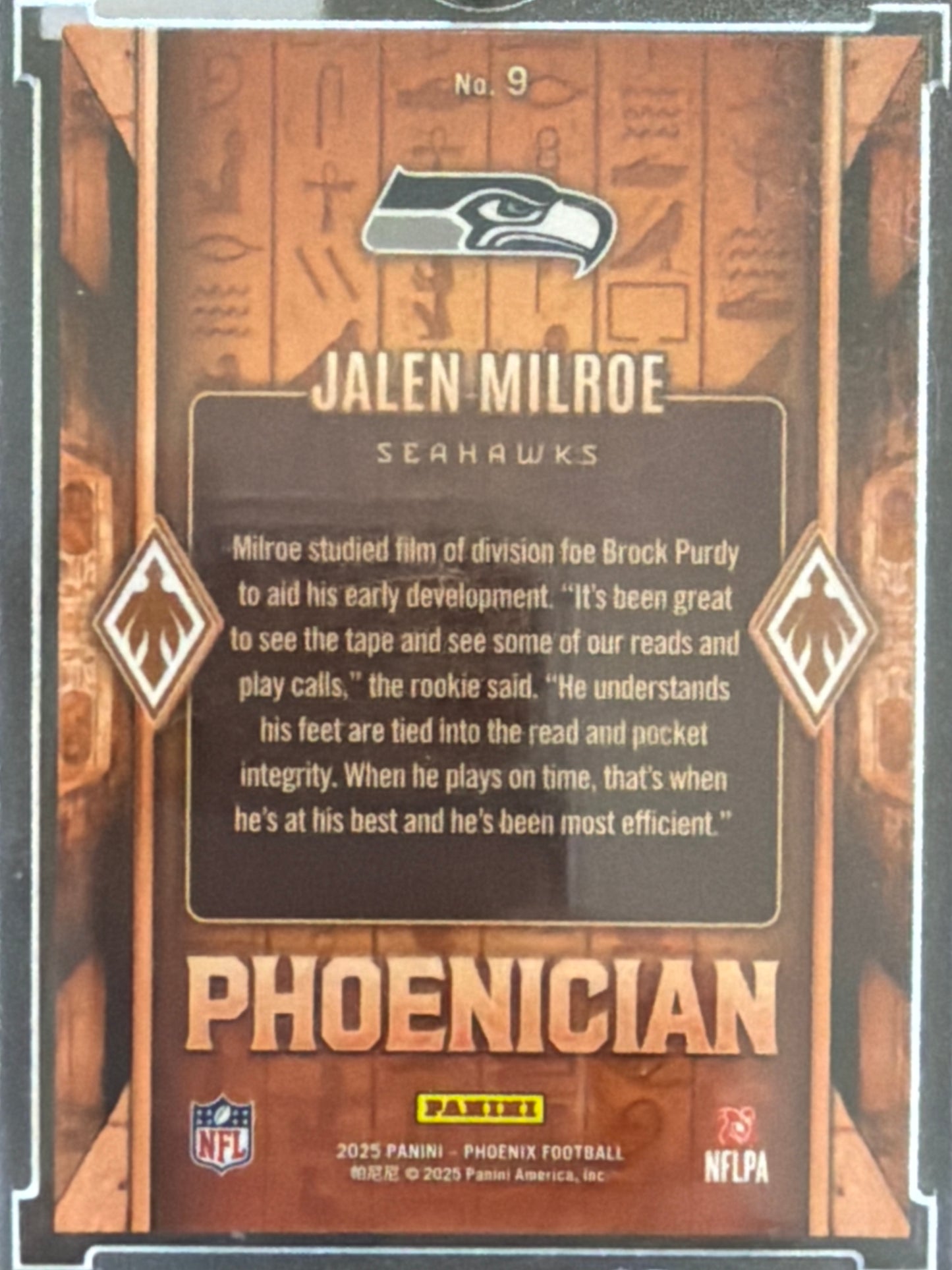 2025 Panini Phoenix Phoenician Jalen Milroe #9 RC