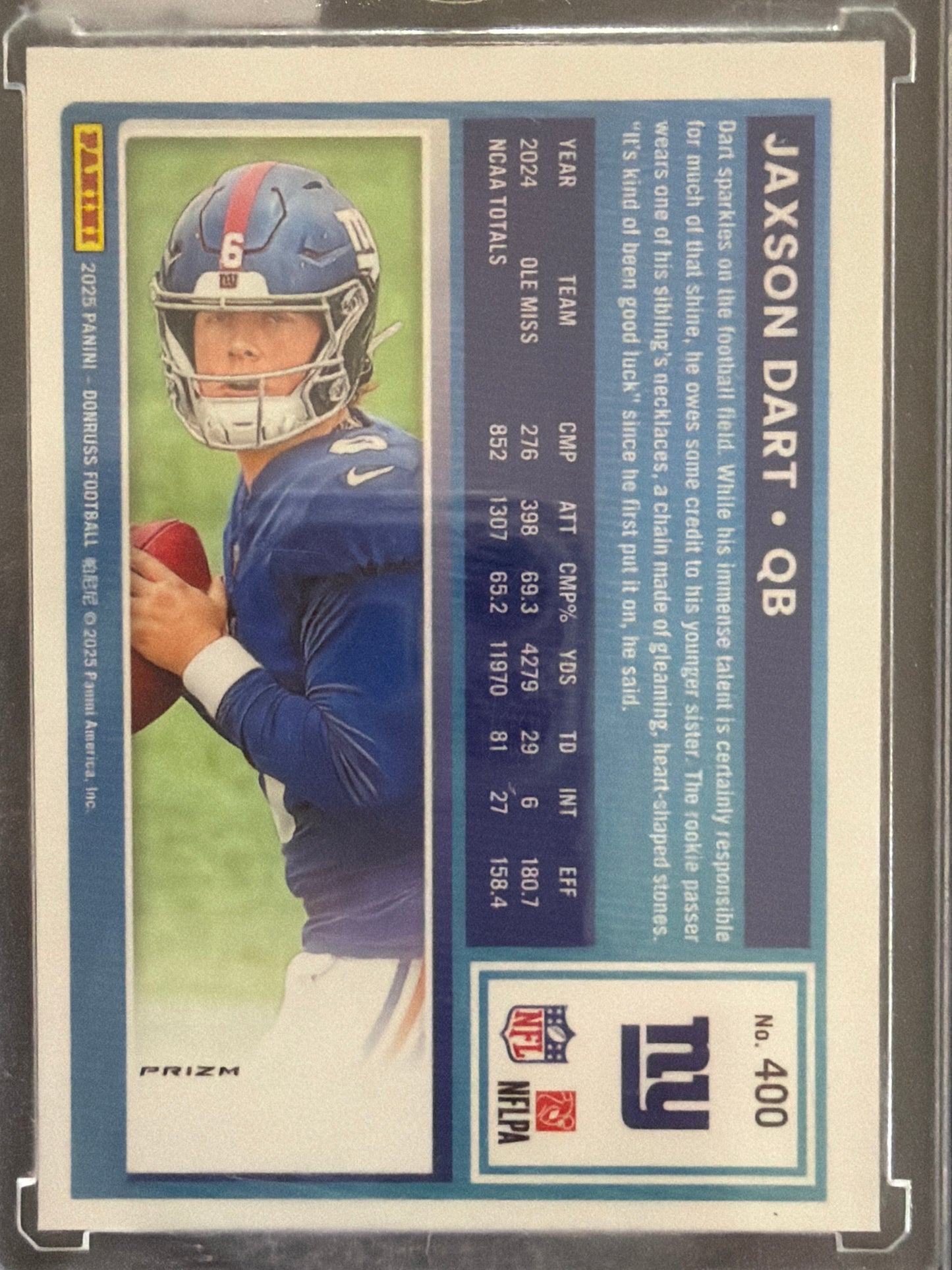2025 Panini Donruss Optic Football Jaxson Dart #400 Red