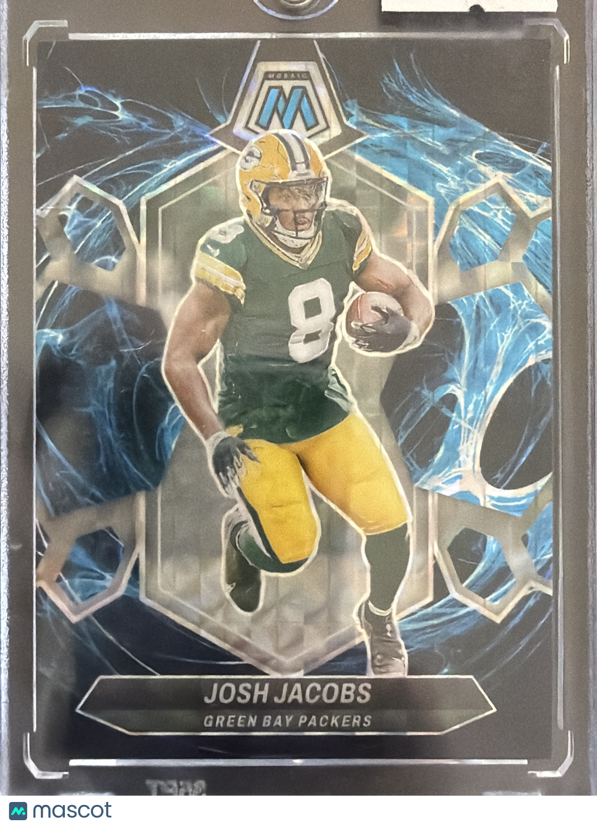 2024 Panini Mosaic Prizm Josh Jacobs #79 Blue Nebula