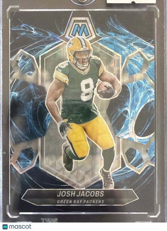 2024 Panini Mosaic Prizm Josh Jacobs #79 Blue Nebula