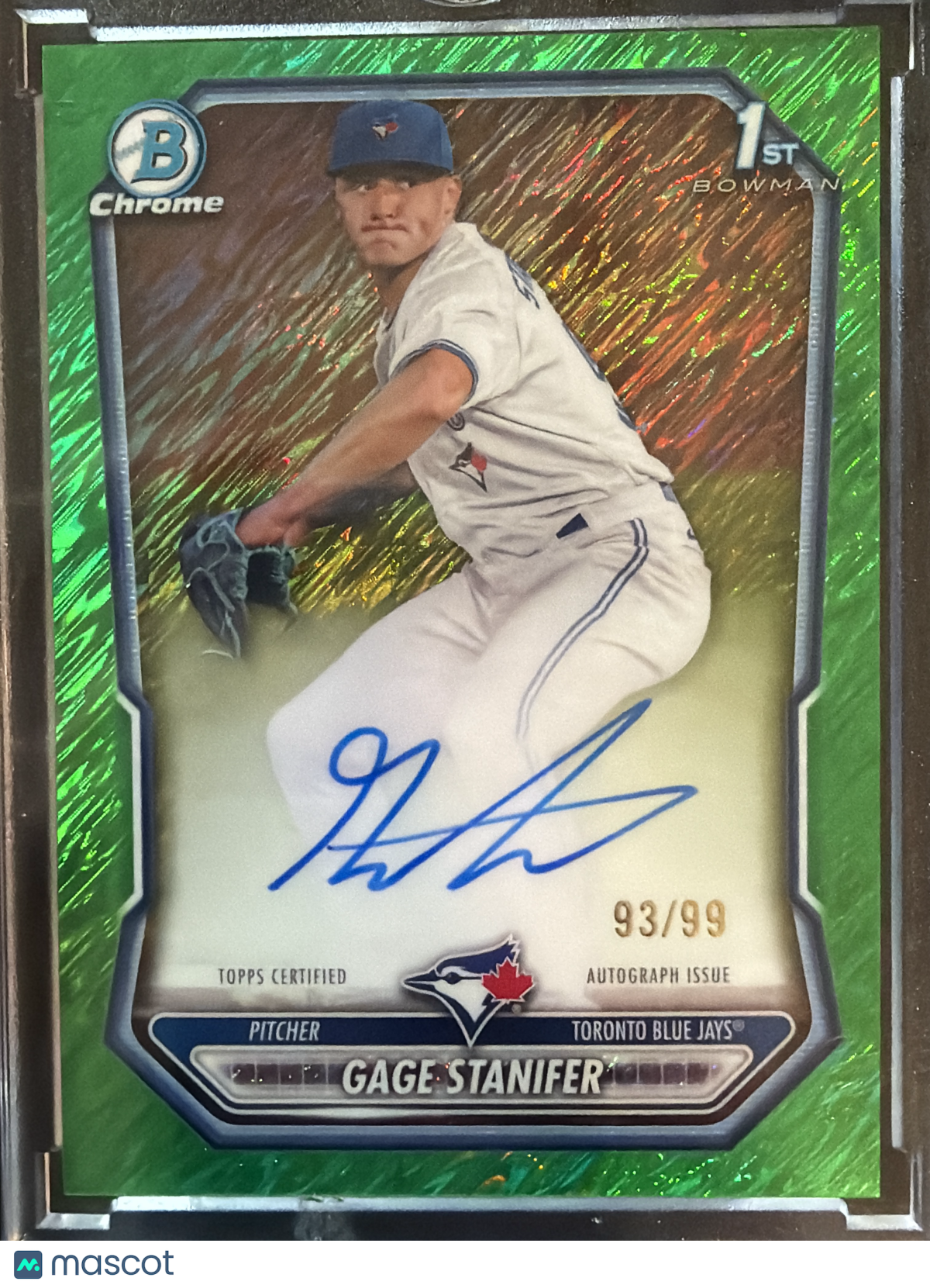 2025 Bowman Chrome Gage Stanifer #CPA-GS Green Shimmer Refractor /99