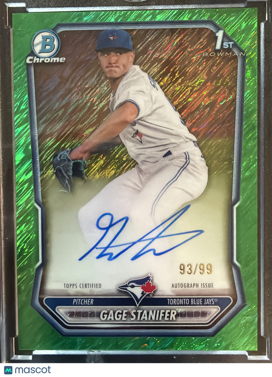 2025 Bowman Chrome Gage Stanifer #CPA-GS Green Shimmer Refractor /99