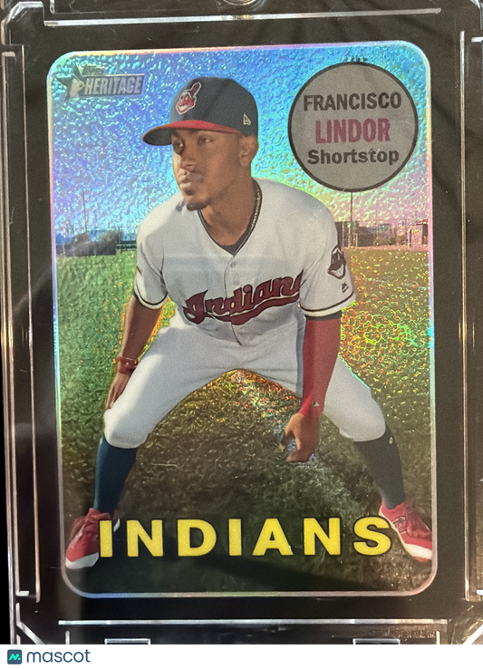 2018 Topps Heritage Francisco Lindor #THC-145 Chrome Refractor