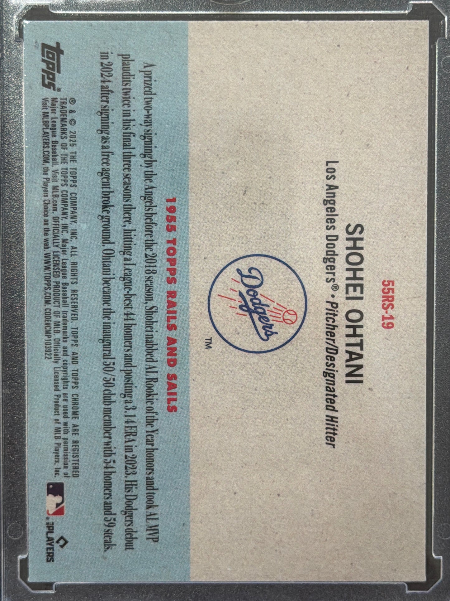 2025 Topps Chrome 1955 Topps Rails and Sails Shohei Ohtani #55RS-19 Refractor
