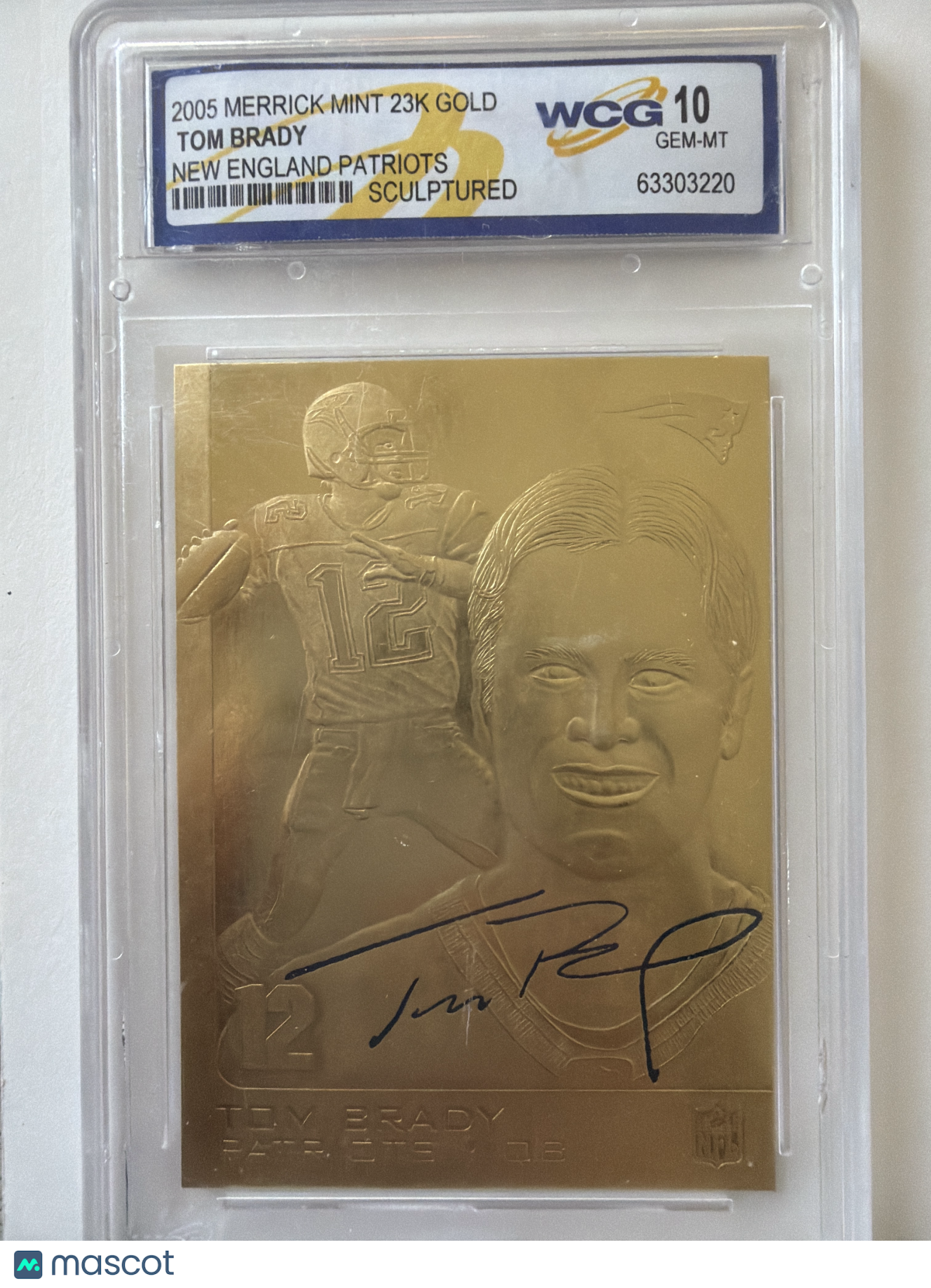 2005 Merrick Mint 23K Gold Sculptured Tom Brady