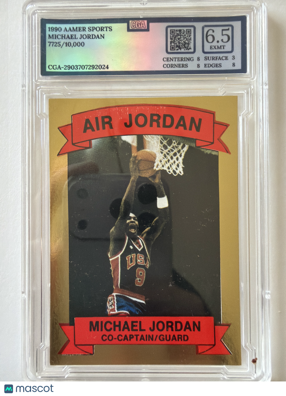 1990 Aamer Sports Air Jordan Michael Jordan #7725 Gold