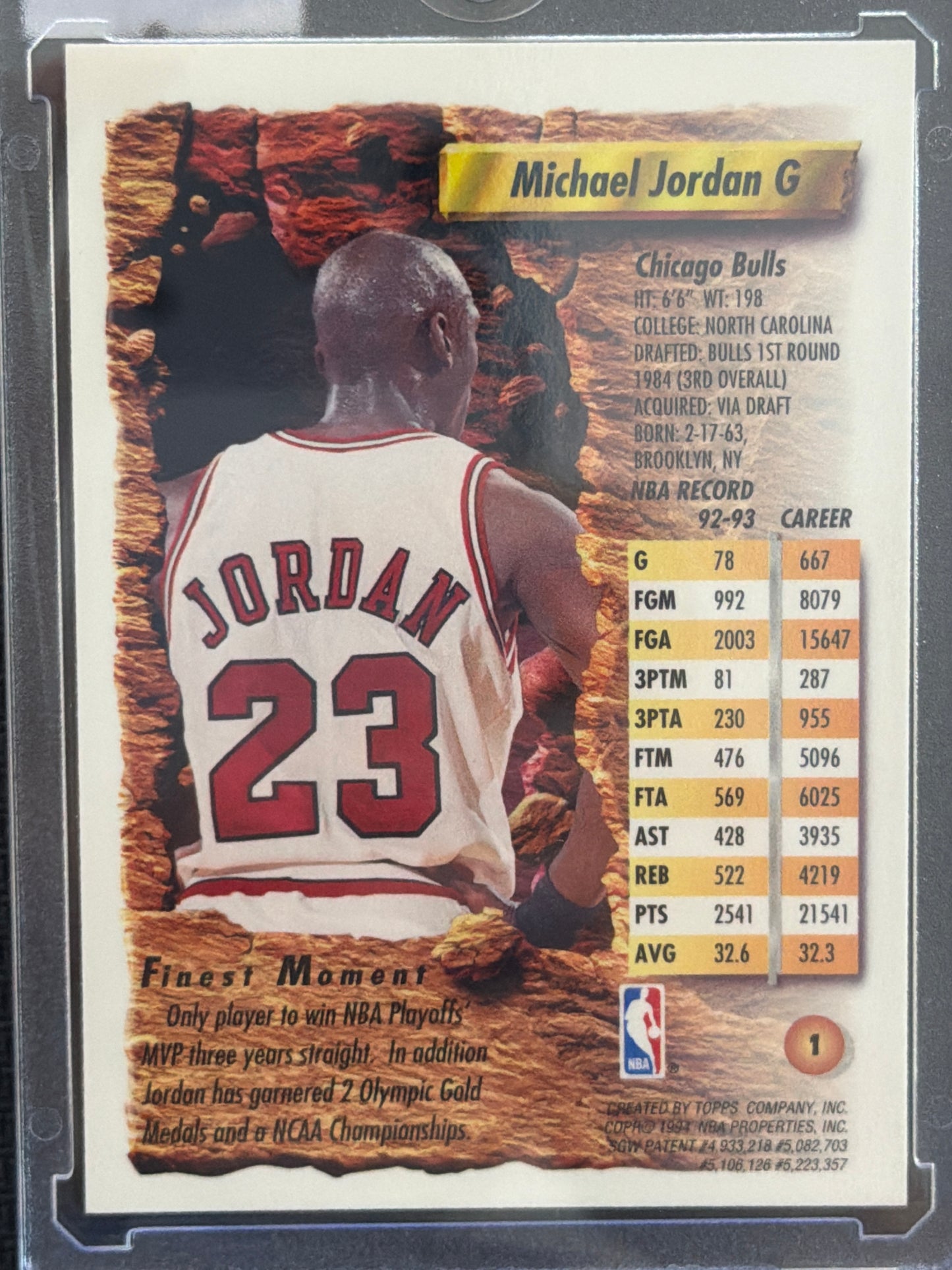 2003 Topps Finest Michael Jordan #1