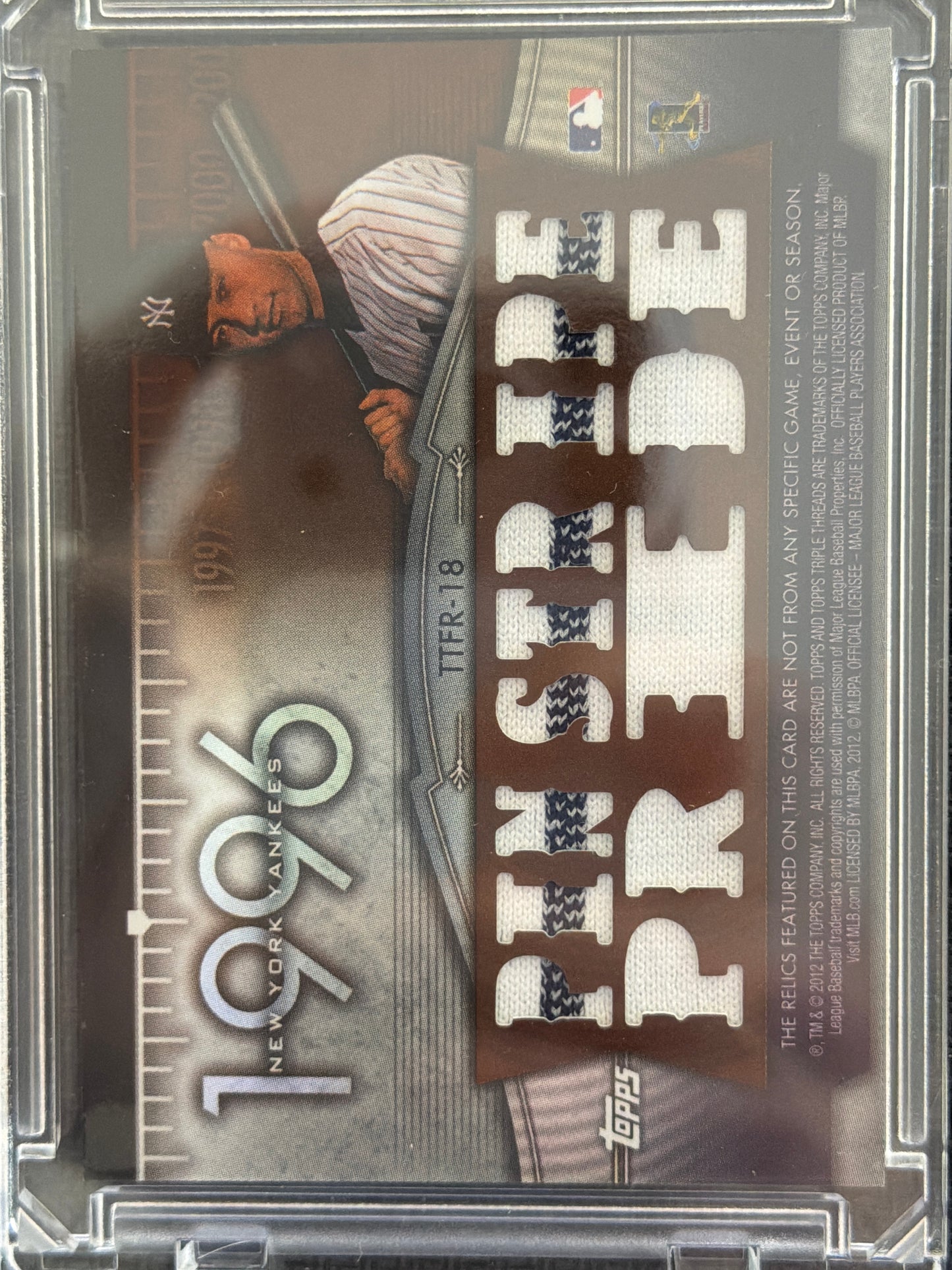 2012 Topps Triple Threads Derek Jeter #TTFR-18 /27 Jersey Patch Memorabilia