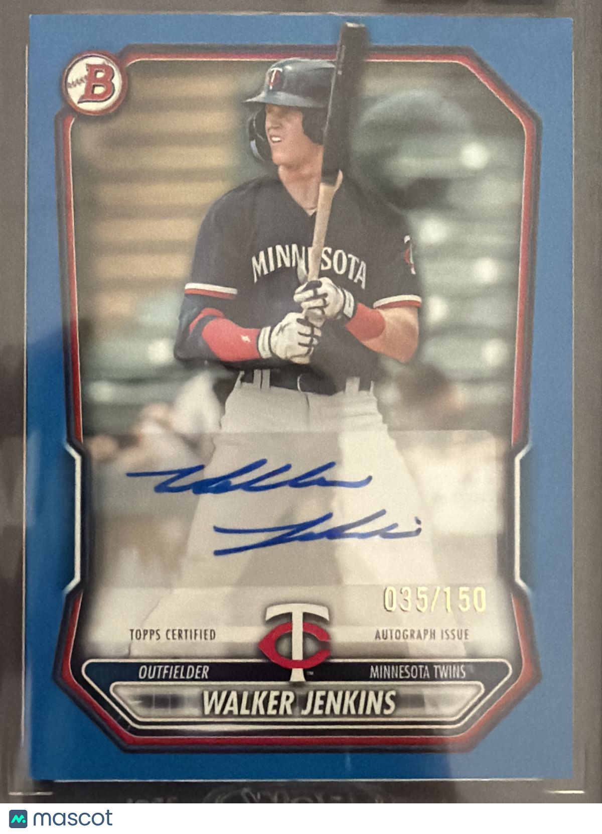 2026 Bowman Walker Jenkins #BPA-WJ Blue Refractor /150