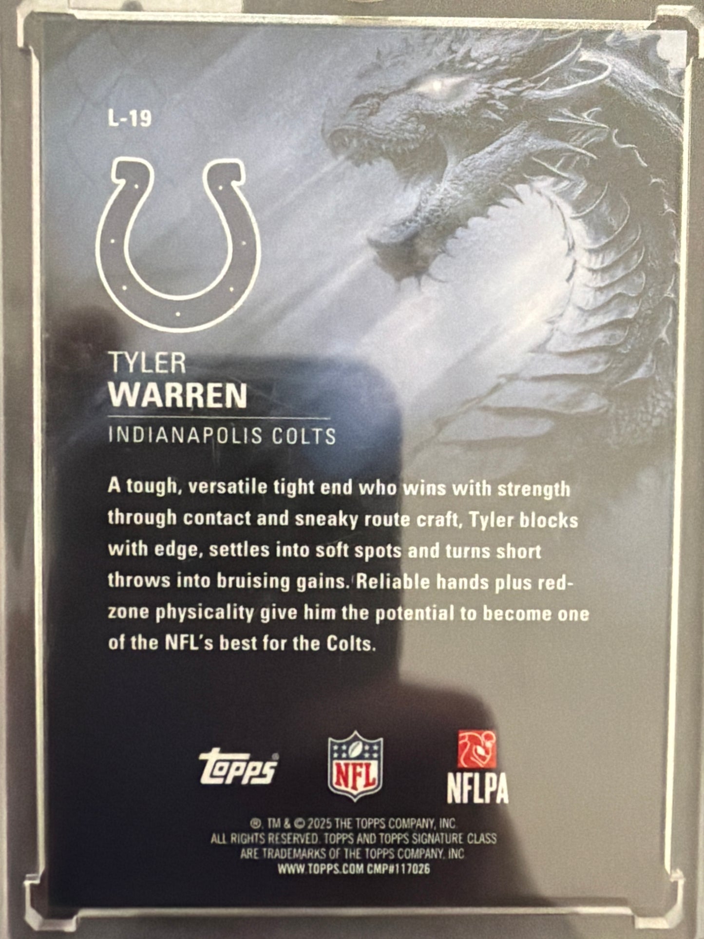 2025 Topps Composite Leviathans Tyler Warren #L-19 RC