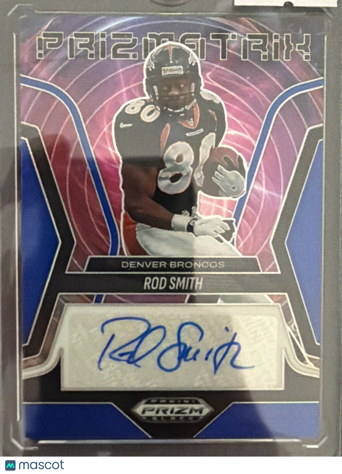 2026 Panini Prizm Black Prizmatrix Signatures Rod Smith #PS-RSH /49