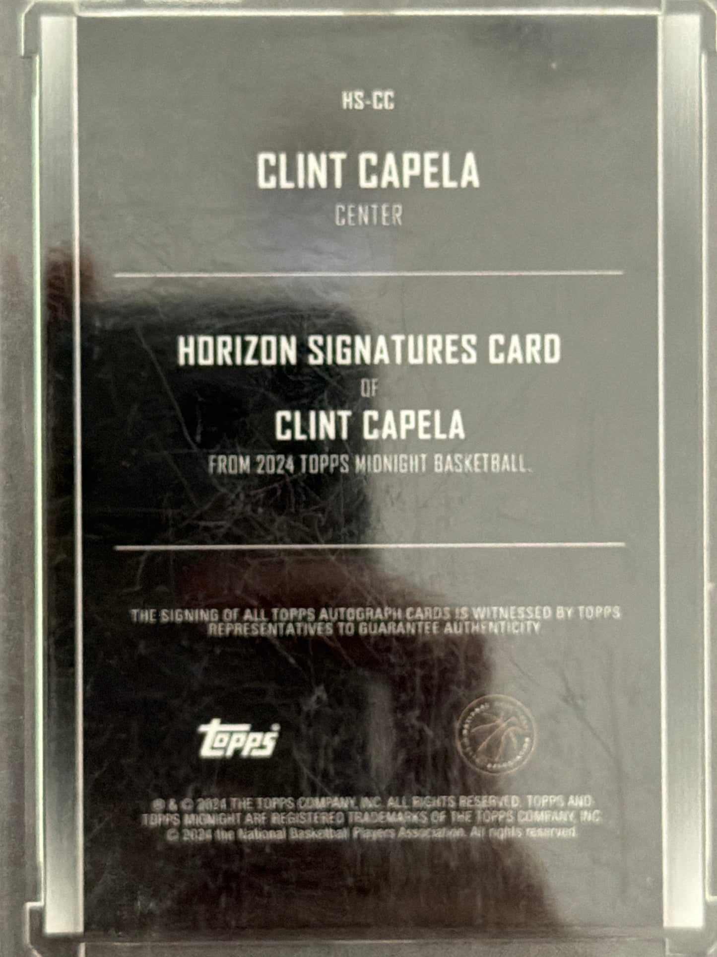 2024 Topps Midnight Basketball Clint Capela #HS-CC Horizon Signatures /75