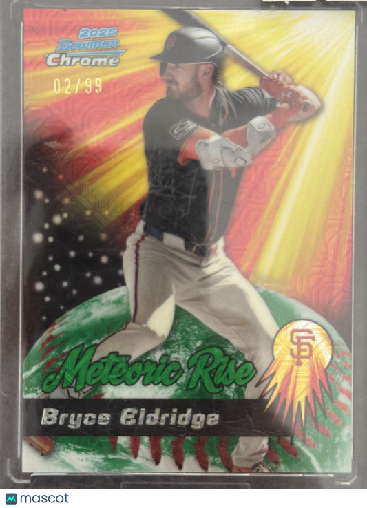2025 Bowman Chrome Meteoric Rise Bryce Eldridge #MR-1 Orange Refractor /99