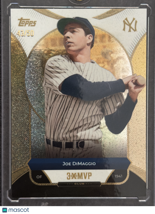 2025 Topps Tribute Joe DiMaggio #32 Gold /50