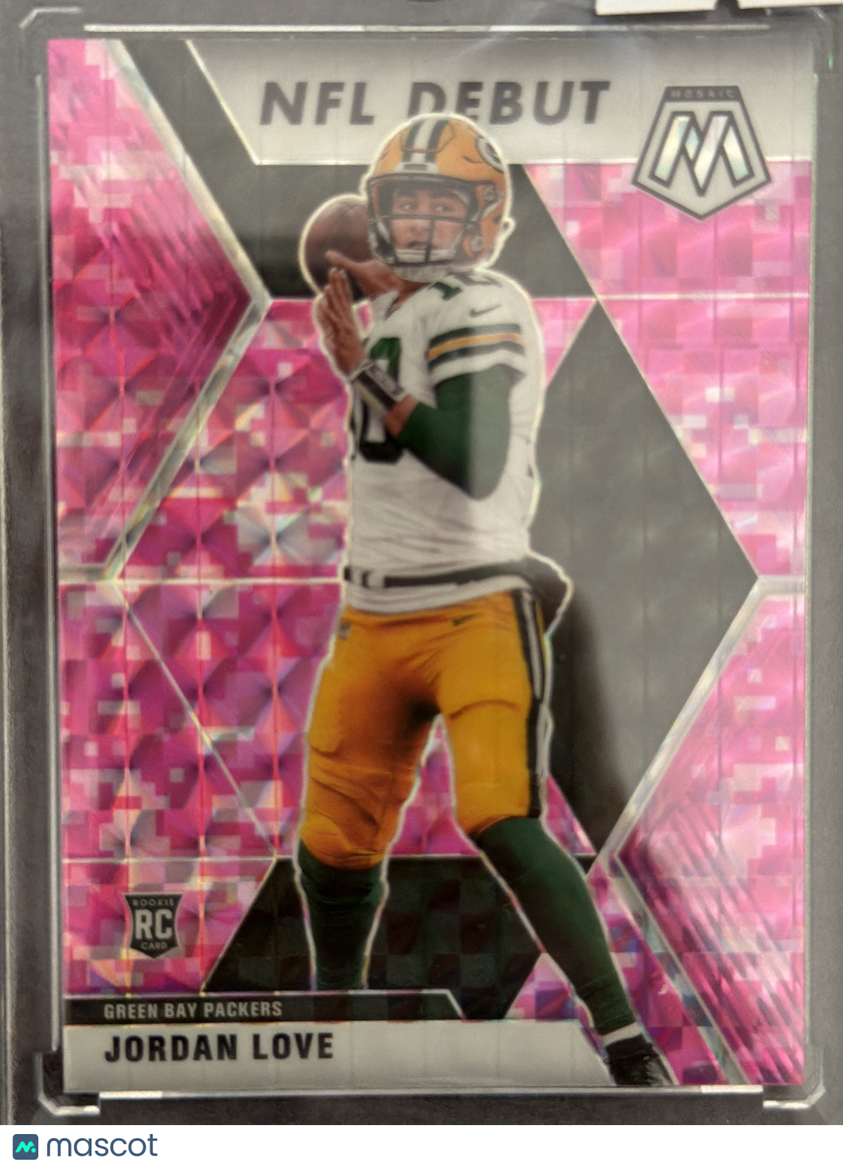 2020 Panini Mosaic NFL Debut Jordan Love #264 Pink Camo RC