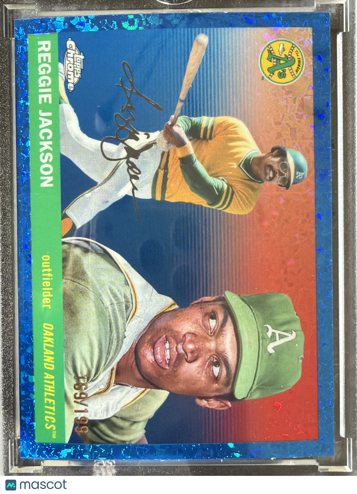 2025 Topps Chrome Reggie Jackson #337 Blue Speckle /199