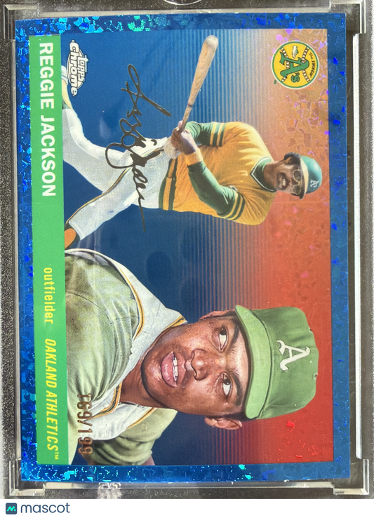 2025 Topps Chrome Reggie Jackson #337 Blue Speckle /199