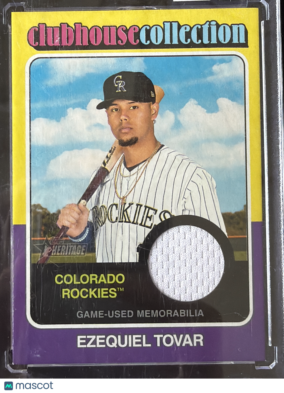2024 Topps Heritage Collection Ezequiel Tovar #CCR-ET Game-Used Memorabilia