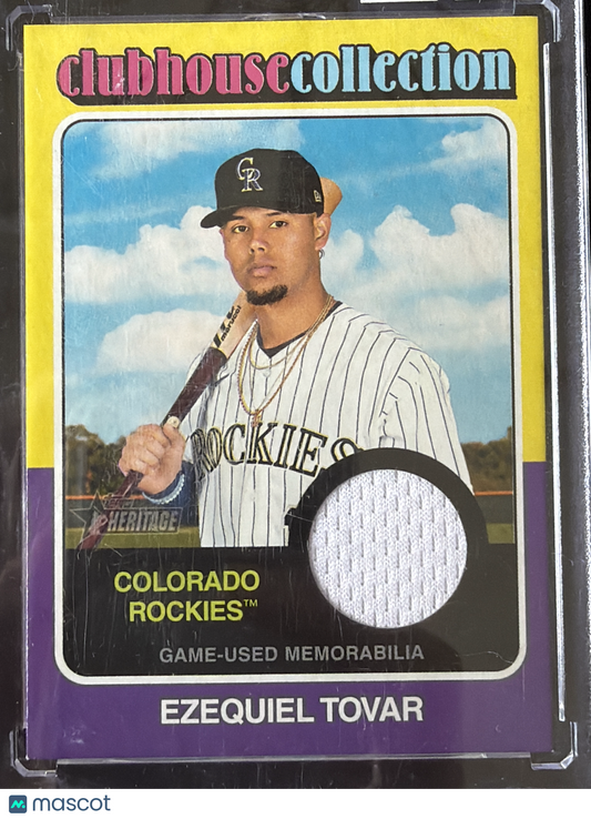 2024 Topps Heritage Collection Ezequiel Tovar #CCR-ET Game-Used Memorabilia