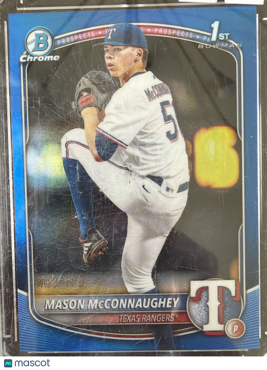 2025 Topps Bowman Chrome Mason McConnaughey #BDC-117 Blue 1st Bowman
