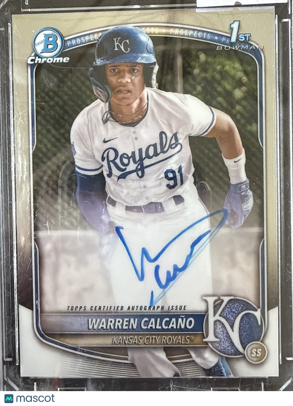 2025 Topps Bowman Chrome Warren Calcaño #CPA-WC 1st Bowman