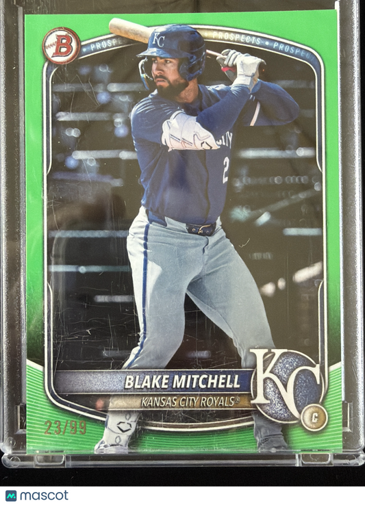 2025 Bowman Draft Blake Mitchell #BD-160 Green /99