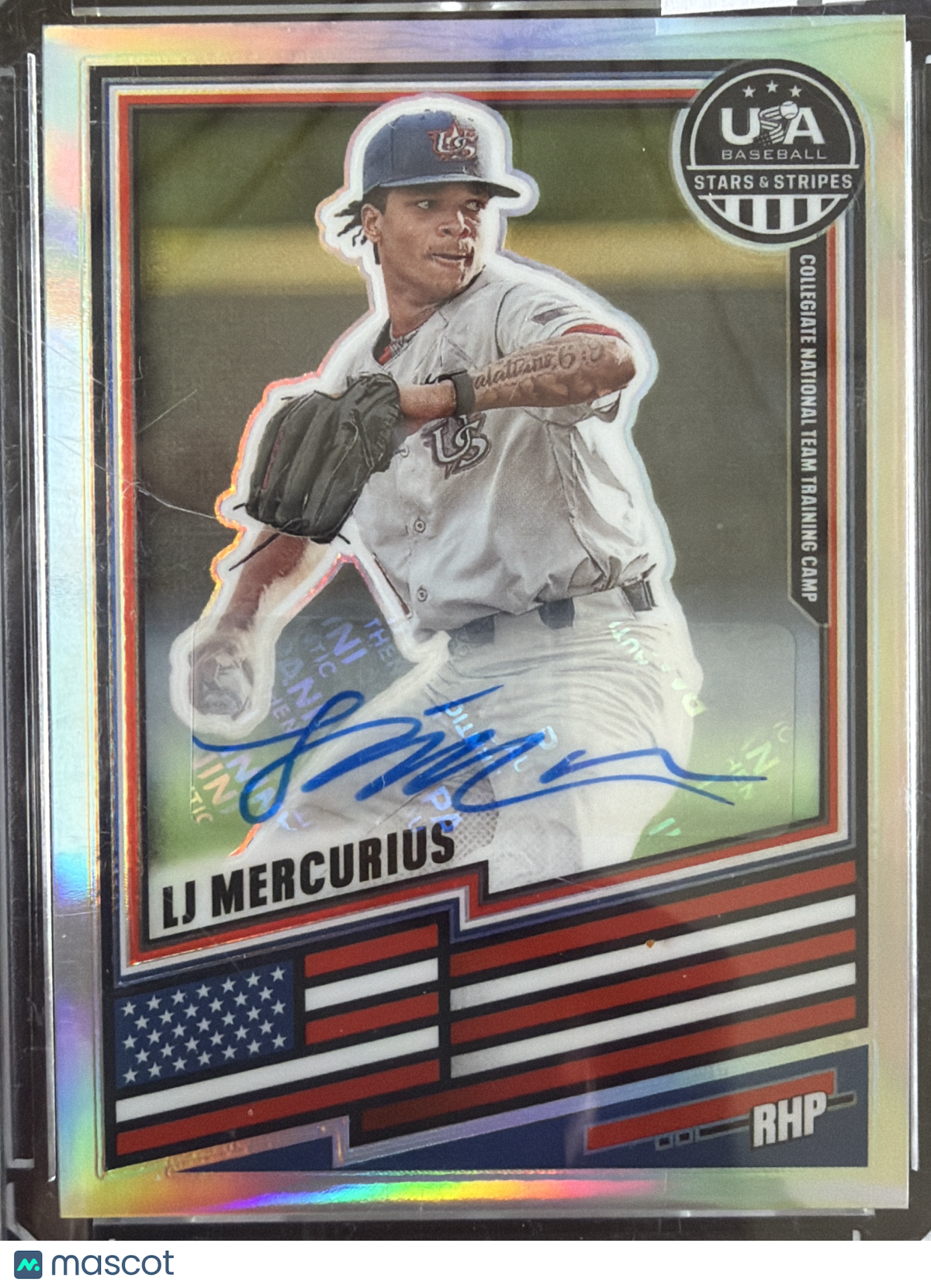 2026 Panini USA Baseball Stars & Stripes Prizm LJ Mercurius #8 Silver