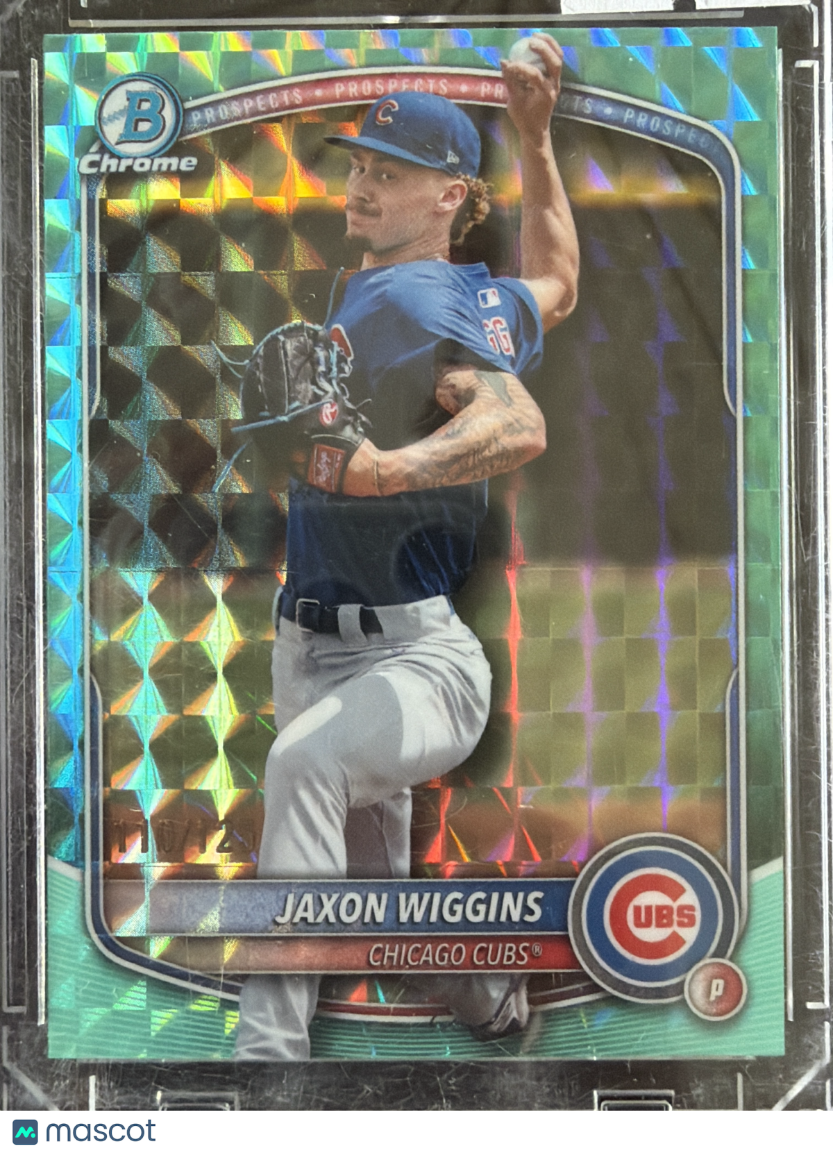 2024 Bowman Chrome Jaxon Wiggins #BDC-173 Green X-Fractor
