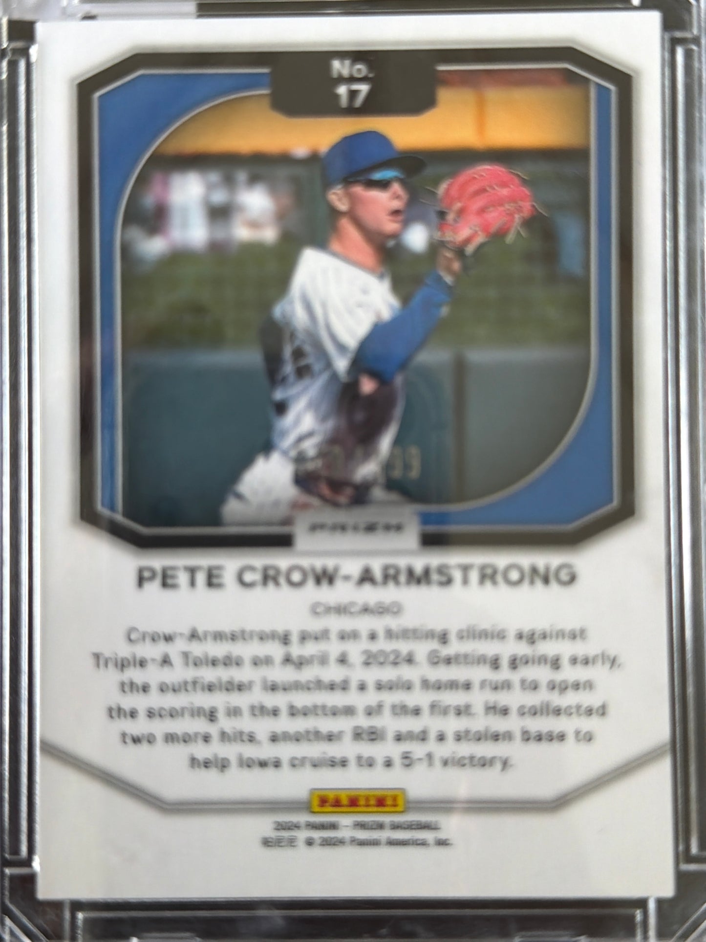 2024 Panini Prizm Top Tier Pete Crow-Armstrong #17 Red RC