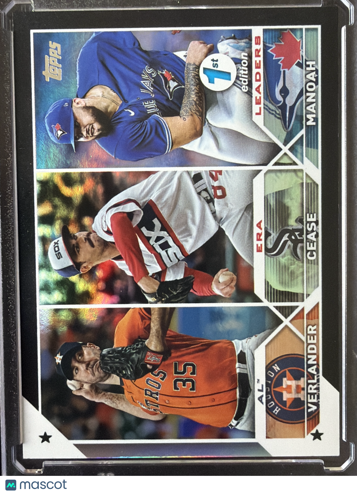 2023 Topps 1st Edition Alek Manoah Dylan Cease Justin Verlander #311 Black /25