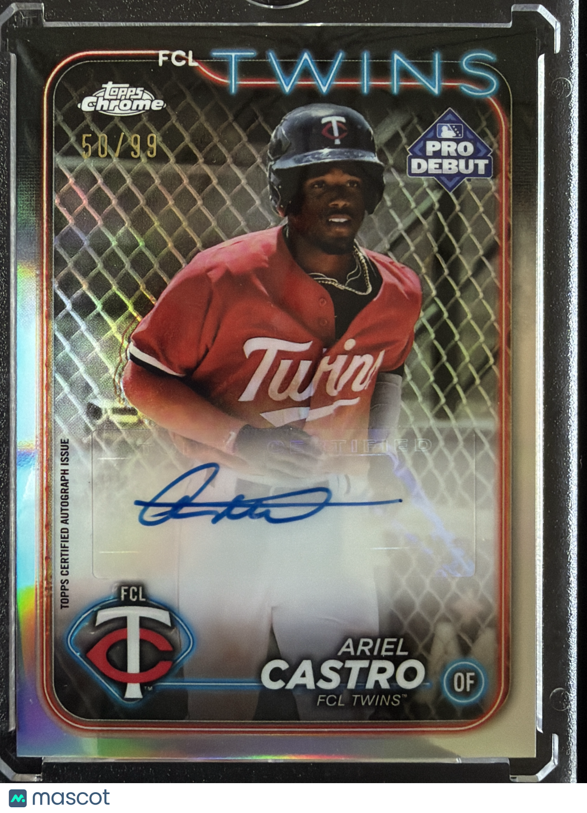 2024 Topps Chrome Pro Debut Ariel Castro #PDC-88 Orange Refractor /99
