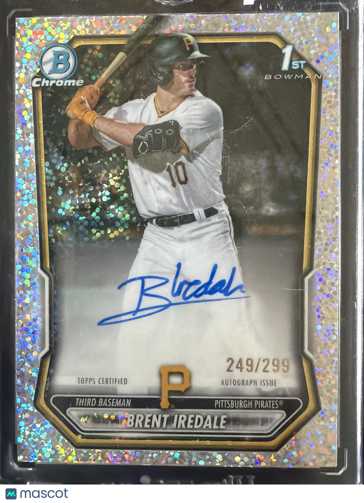 2025 Topps Bowman Chrome Brent Iredale #CPA-BI Speckle Refractor /299 1st Bowman
