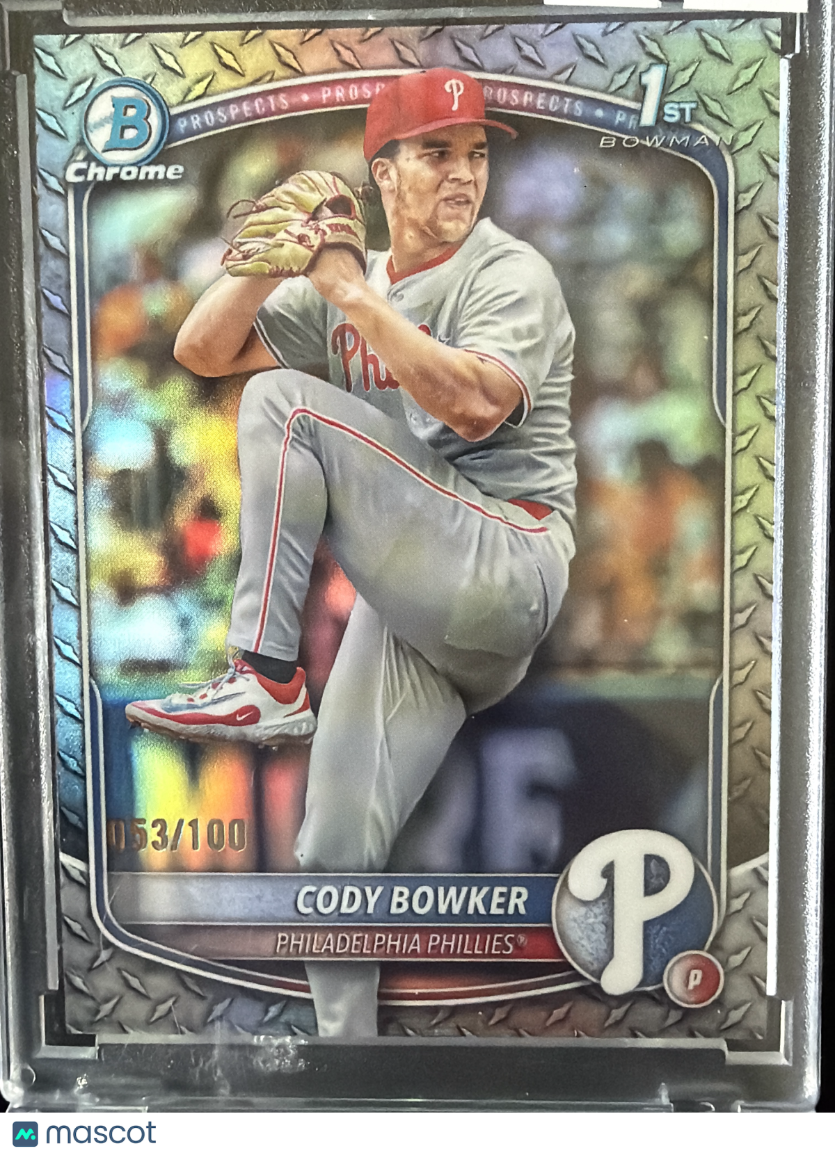 2025 Topps Bowman Chrome Cody Bowker #BDC-140 Diamond Refractor /100