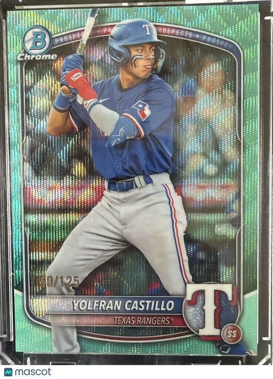 2025 Topps Bowman Chrome Yolfran Castillo #BDC-107 Green Shimmer /125