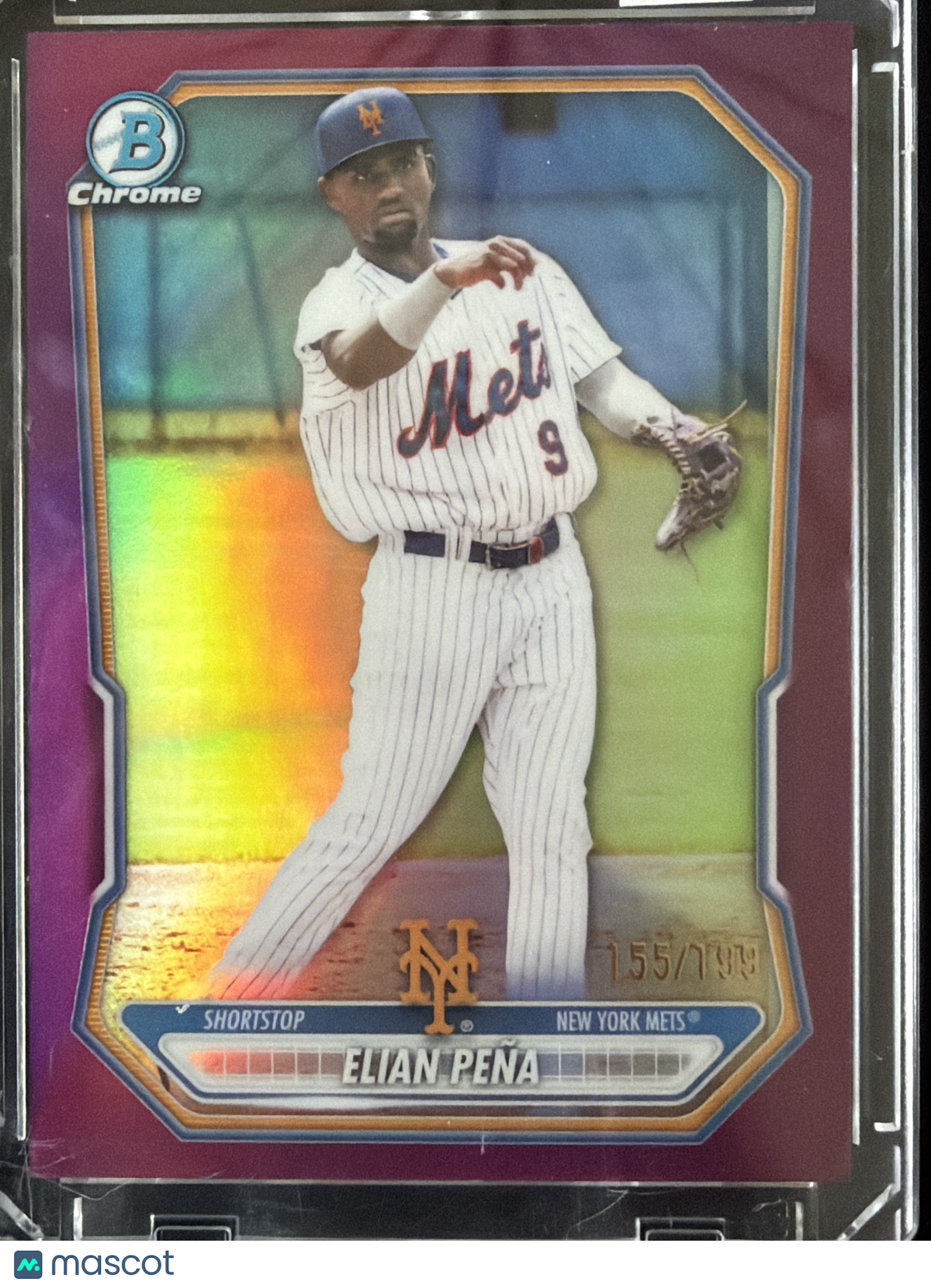 2025 Bowman Chrome Elian Peña #BCP-91 Purple Refractor /199