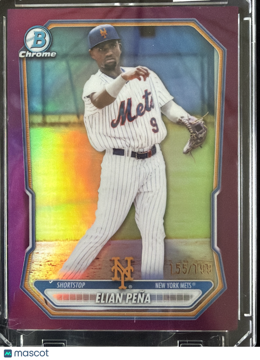 2025 Bowman Chrome Elian Peña #BCP-91 Purple Refractor /199