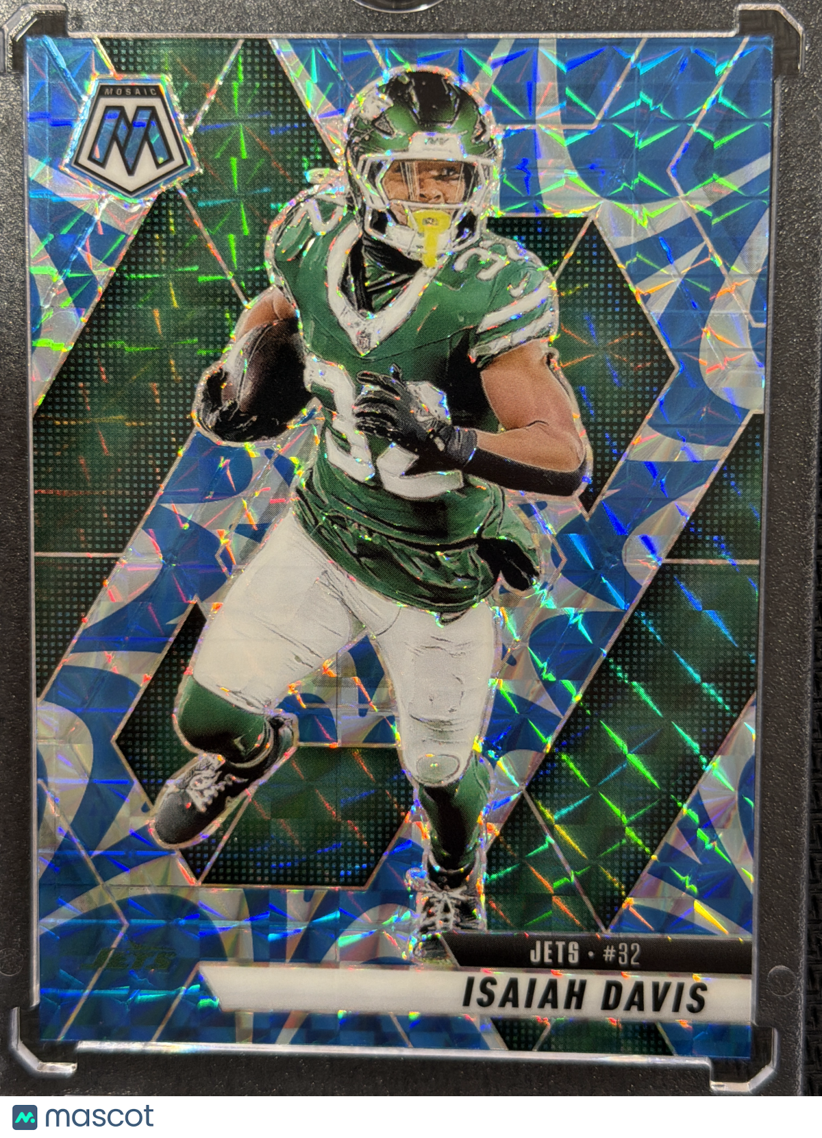 2025 Panini Mosaic Football Isaiah Davis #59 Blue Genesis